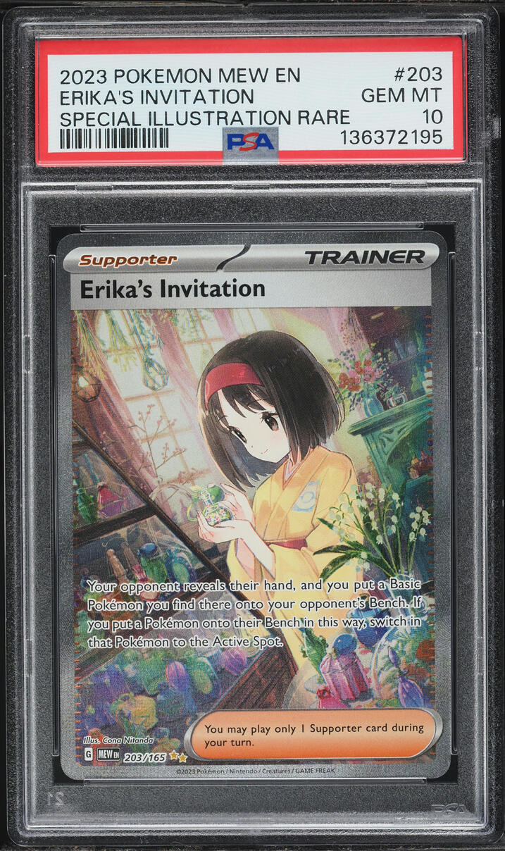 2023 Pokemon Scarlet & Violet 151 SIR Erika's Invitation #203 PSA 10 GEM MINT