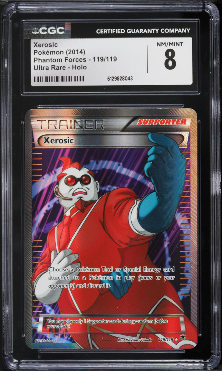 2014 Pokemon Phantom Forces Ultra Rare Holo Xerosic #119 CGC 8 NM-MT