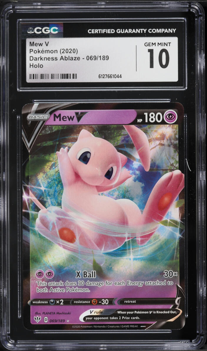2020 Pokemon Sun & Moon Darkness Ablaze Holo Mew V #69 CGC 10 GEM MINT