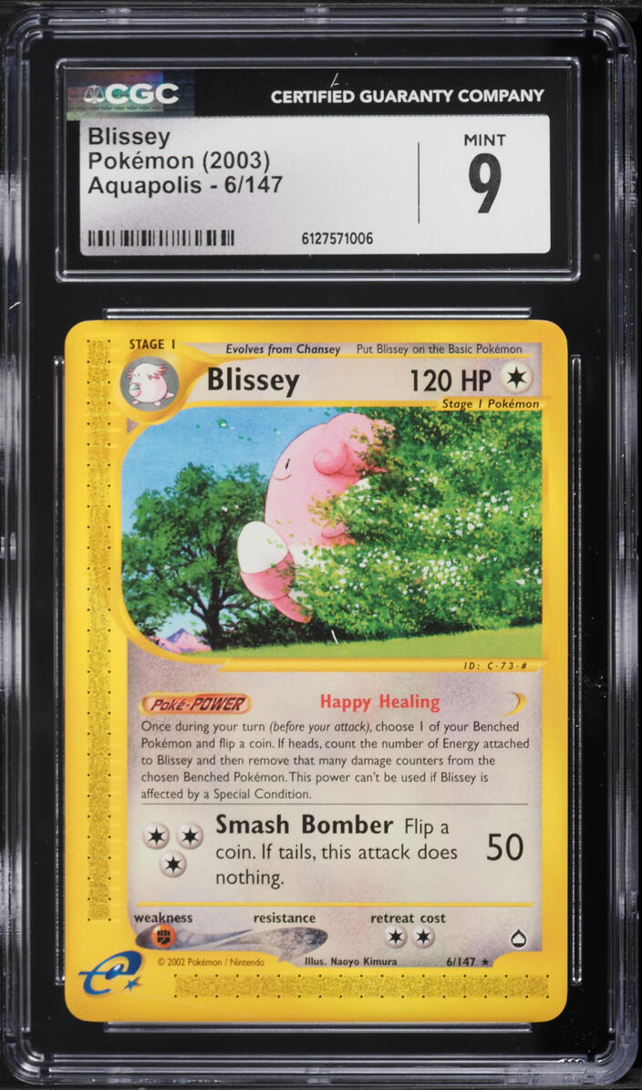 2003 Pokemon Aquapolis Blissey #6 CGC 9 MINT