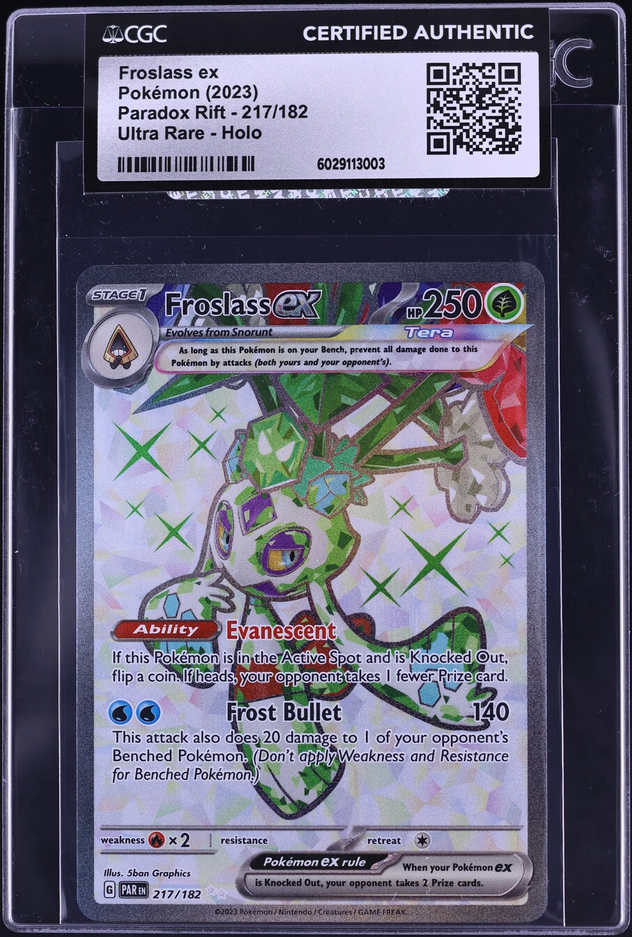 2023 Pokemon Scarlet & Violet Paradox Rift UR Froslass ex #217 CGC AUTH ...