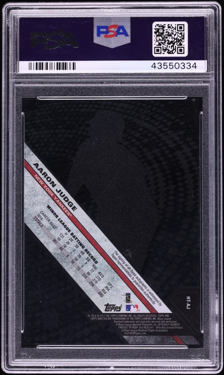 2017 Topps High Tek Blackout Aaron Judge ROOKIE AUTO /50 #AJ PSA 10 GEM MINT