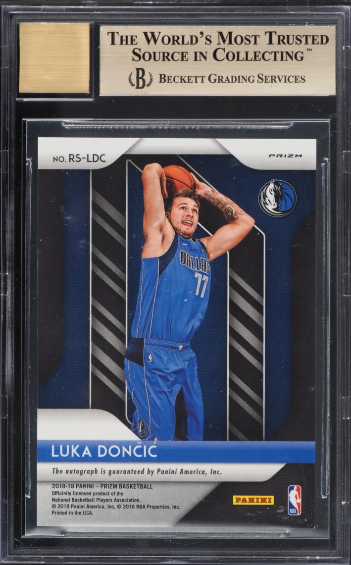 2018 Panini Prizm Silver Luka Doncic ROOKIE AUTO #RS-LDC BGS 9.5 GEM MINT