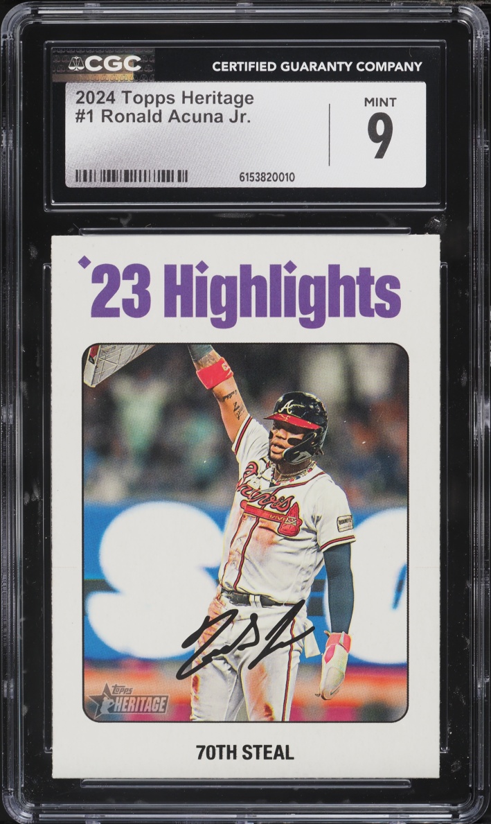 2024 Topps Heritage Ronald Acuna Jr. #1 CGC 9 MINT
