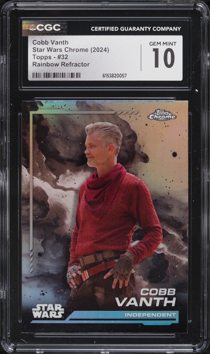 2024 Topps Chrome Star Wars Rainbow Refractor Cobb Vanth #32 CGC 10 GEM MINT