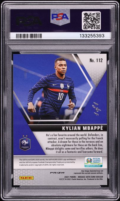 2020 Panini Mosaic UEFA Euro Nebula Choice Kylian Mbappe 1/1 #112