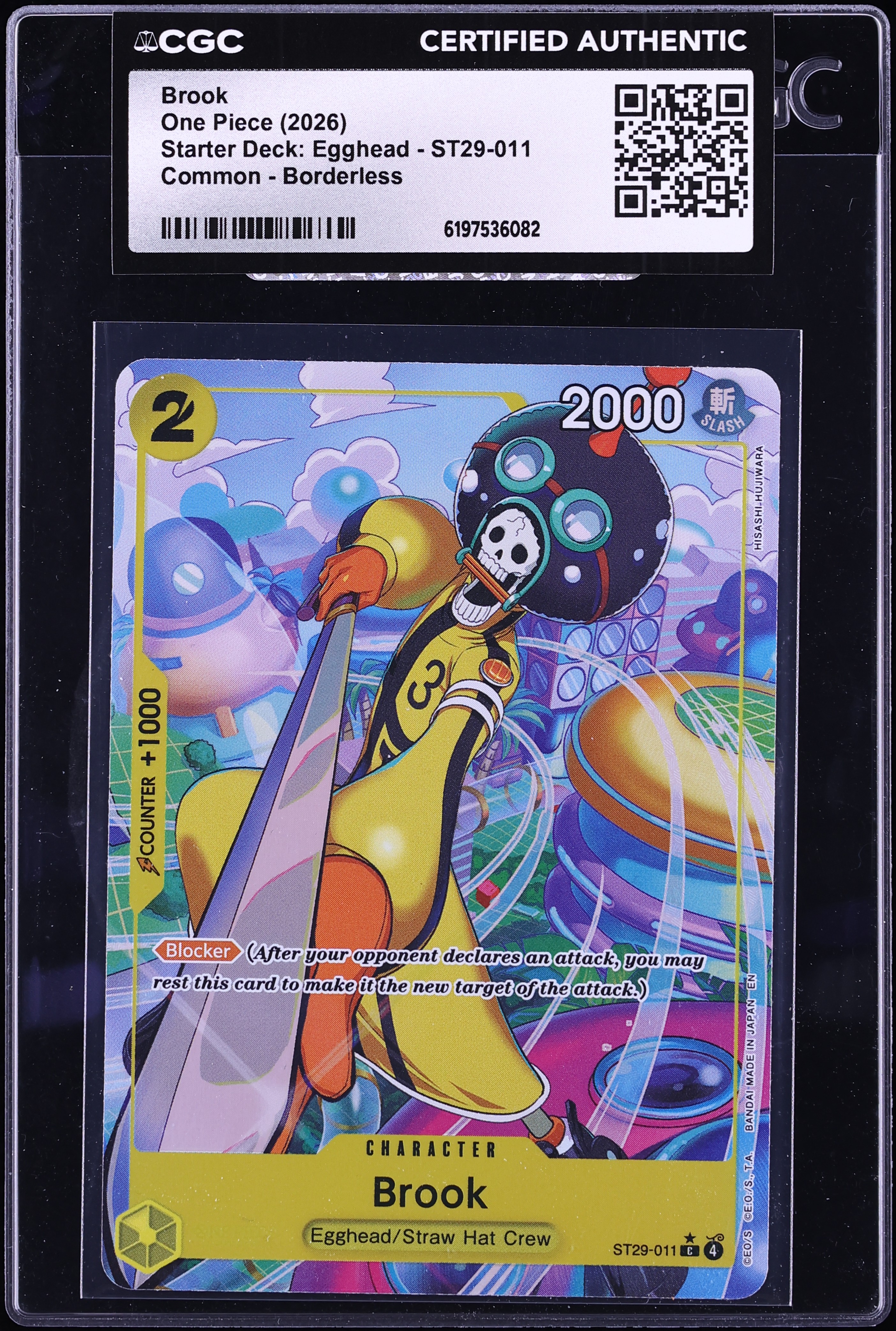 2026 One Piece Starter Deck Egghead Alt Art Brook #ST29-011 CGC AUTH