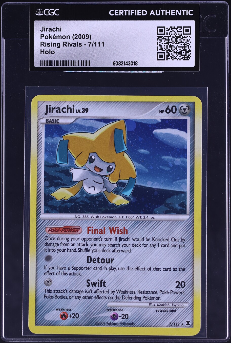 2009 Pokemon Platinum Rising Rivals Holo Jirachi #7 CGC AUTH on ...