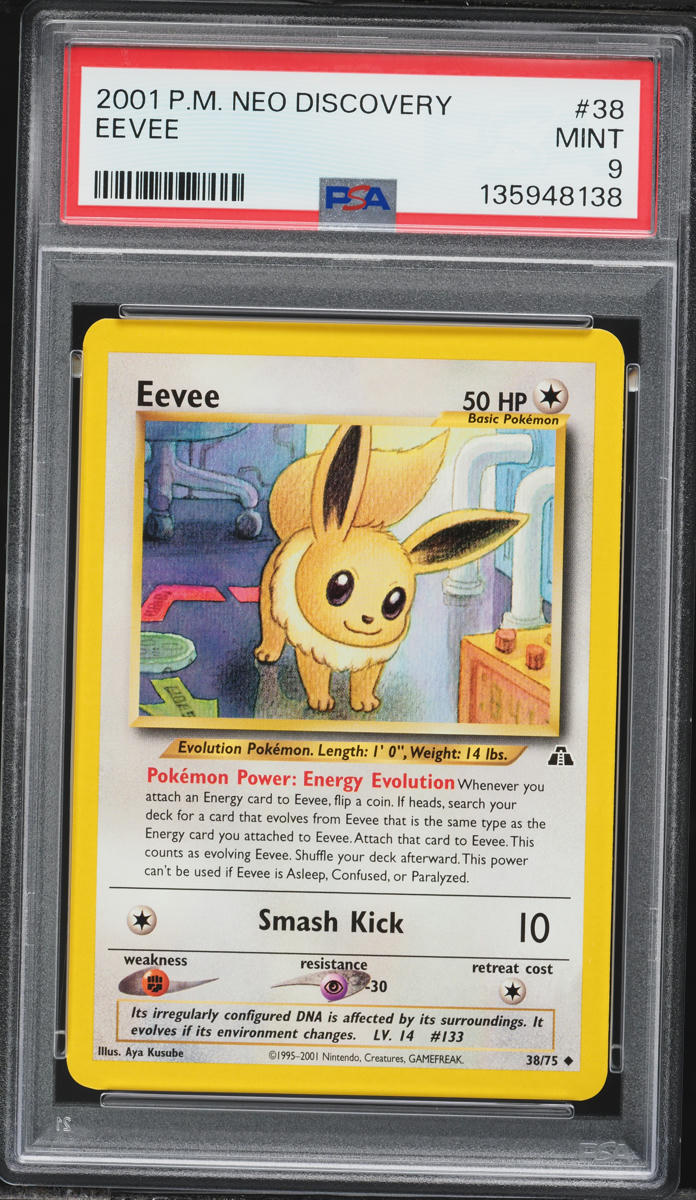 2001 Pokemon Neo Discovery Eevee #38 PSA 9 MINT