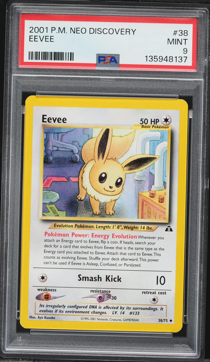 2001 Pokemon Neo Discovery Eevee #38 PSA 9 MINT