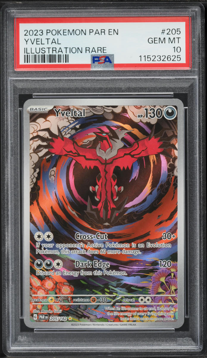 2023 Pokemon Scarlet & Violet Paradox Rift IR Yveltal #205 PSA 10 GEM MINT