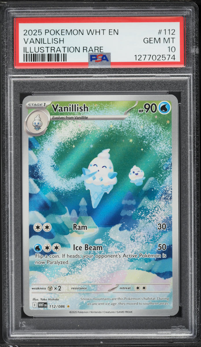 2025 Pokemon Scarlet & Violet White Flare IR Vanillish #112 PSA 10 GEM MINT