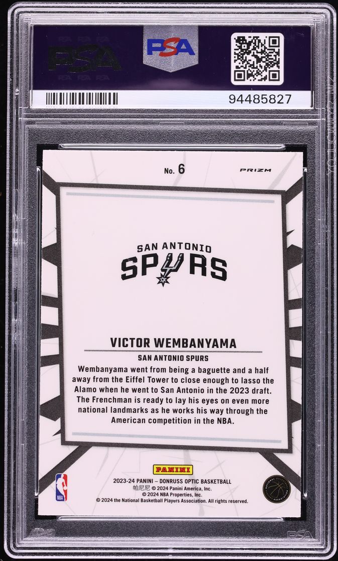 2023 Donruss Optic My House Holo Victor Wembanyama ROOKIE #6 PSA 10 GEM MINT