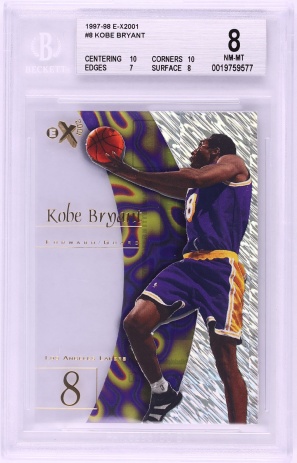 1997 Skybox E-X2001 Star Date 2001 Die-Cut Kobe Bryant #3 PSA 8 NM