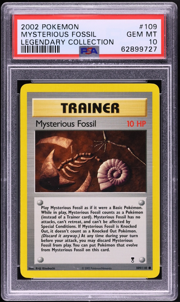 2002 Pokemon Legendary Collection Mysterious Fossil #109 PSA 10 GEM MINT