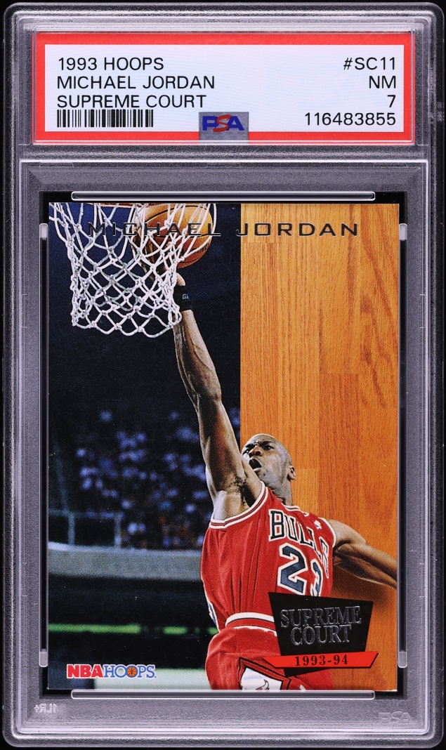 1993 Hoops Supreme Court Michael Jordan #SC11 PSA 7 NRMT