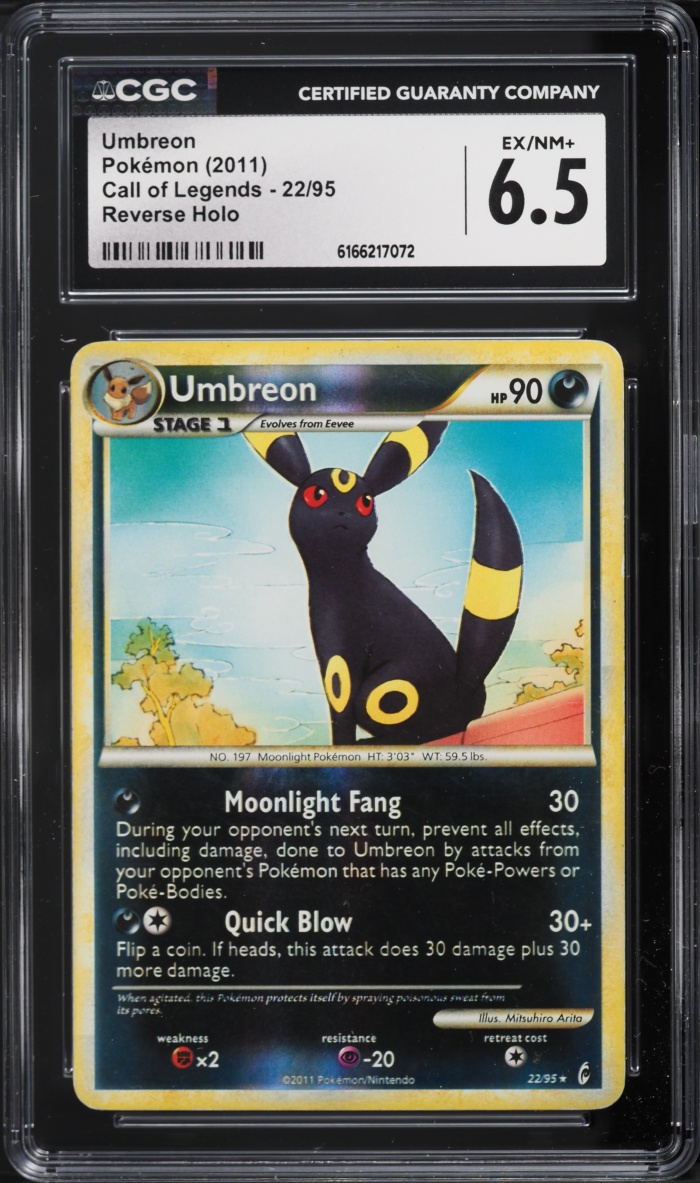 2011 Pokemon Call Of Legends Reverse Holo Umbreon #22 CGC 6.5 EXMT+