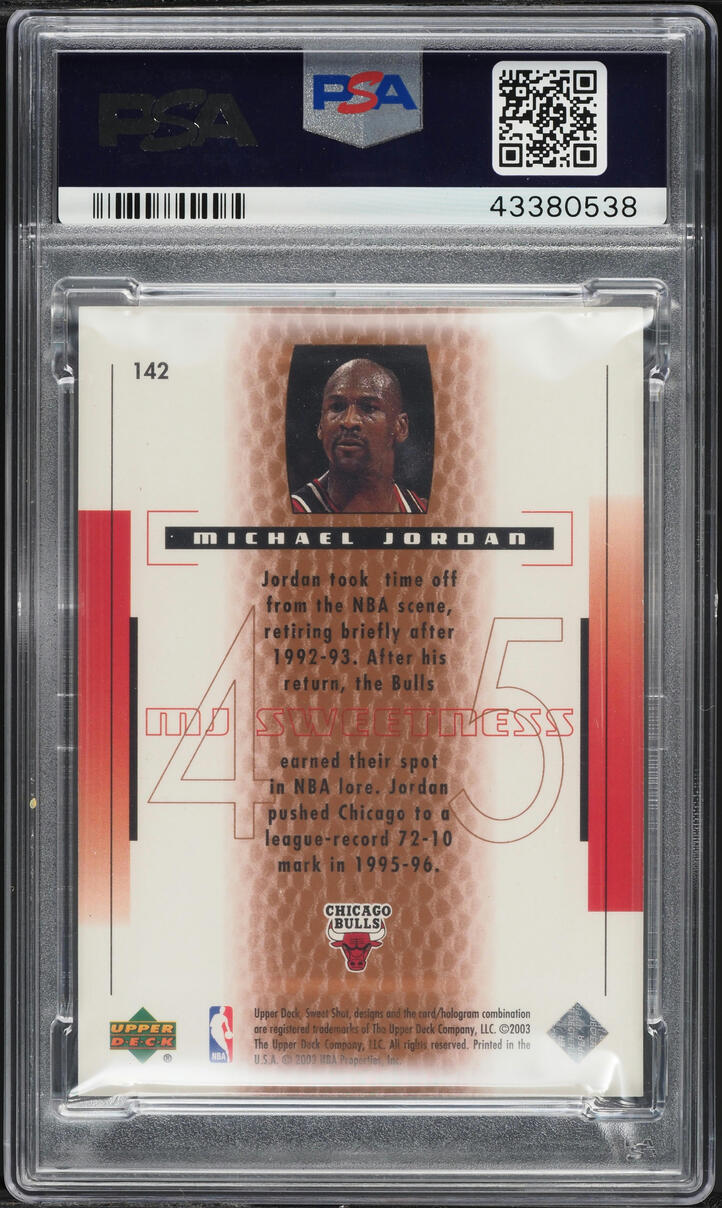 2003 Upper Deck Sweet Shot Michael Jordan /799 #142 PSA 10 GEM MINT