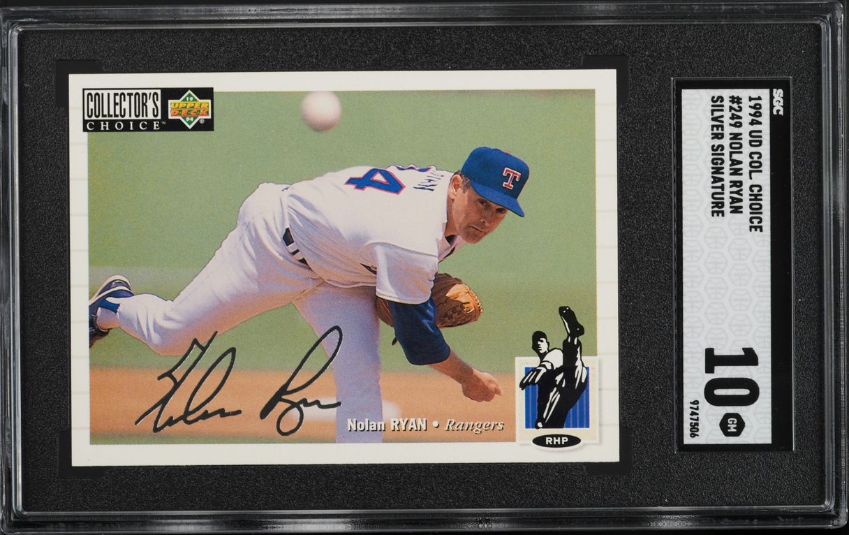 1994 Collector's Choice Silver Signature Nolan Ryan #249 SGC 10 GEM ...