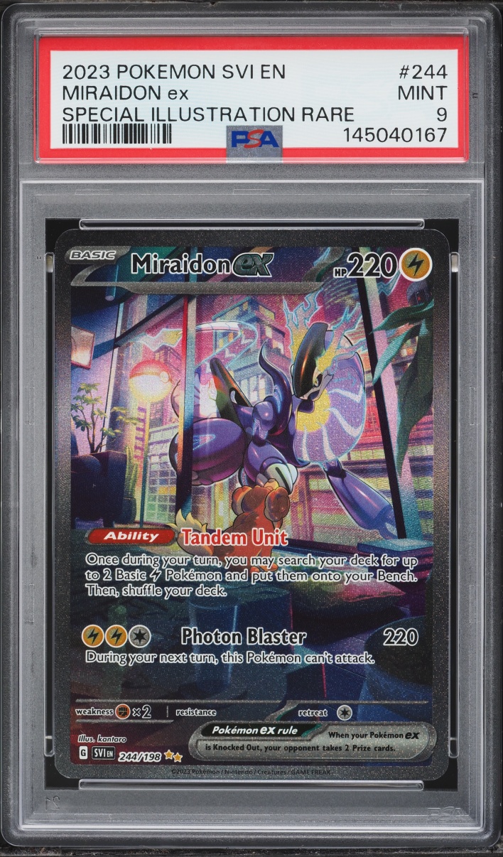 2023 Pokemon Scarlet & Violet SIR Miraidon ex #244 PSA 9 MINT