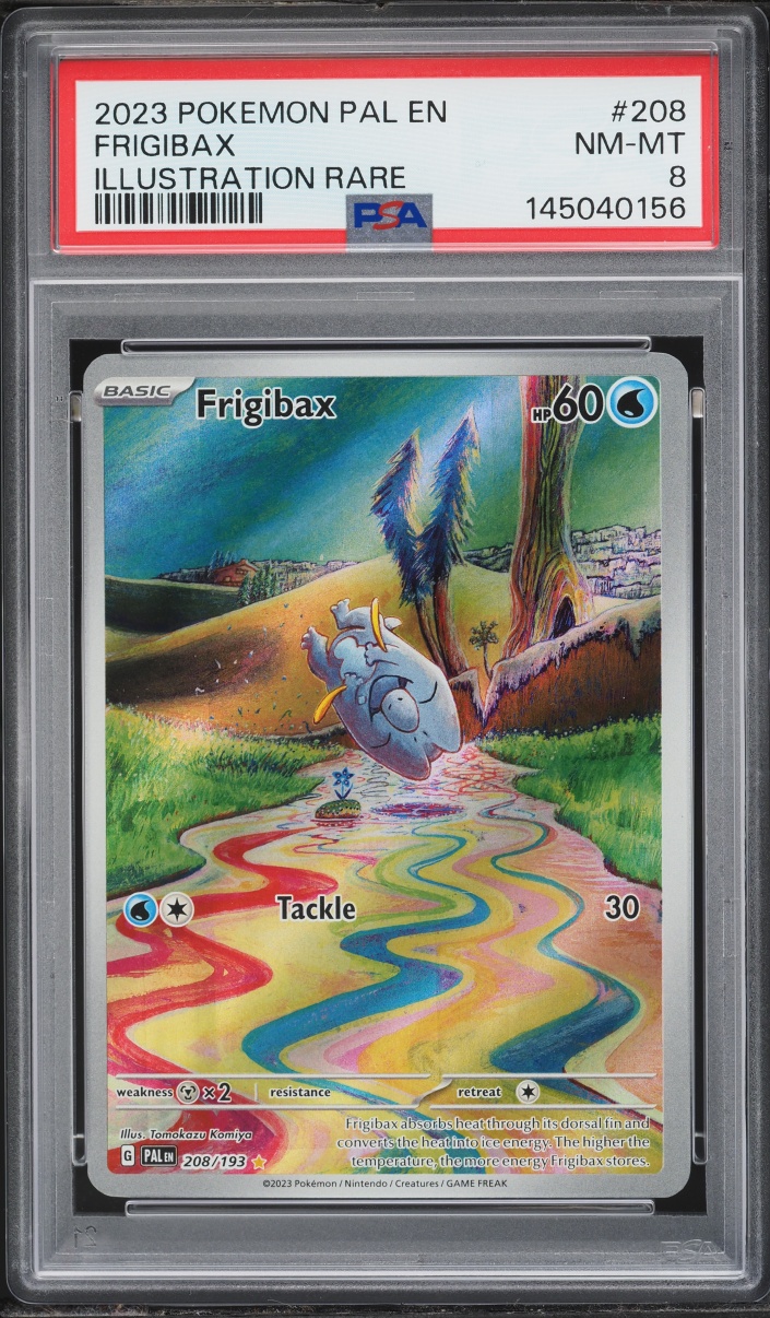 2023 Pokemon Scarlet & Violet Paldea Evolved IR Frigibax #208 PSA 8 NM-MT