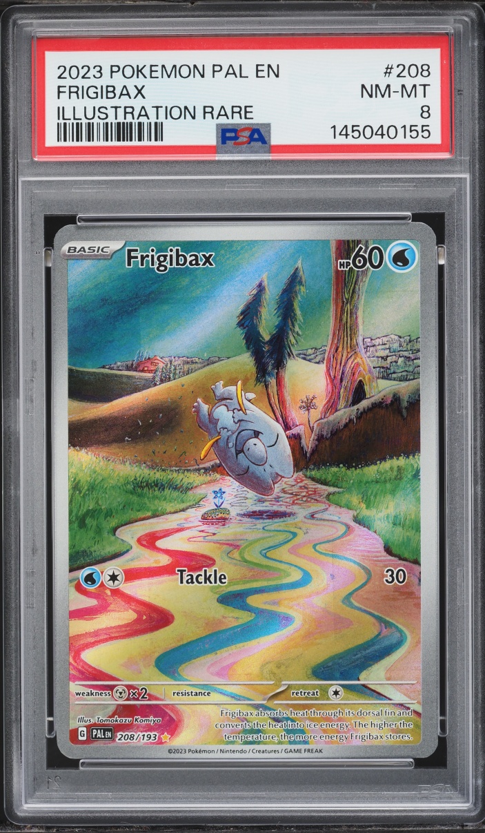 2023 Pokemon Scarlet & Violet Paldea Evolved IR Frigibax #208 PSA 8 NM-MT