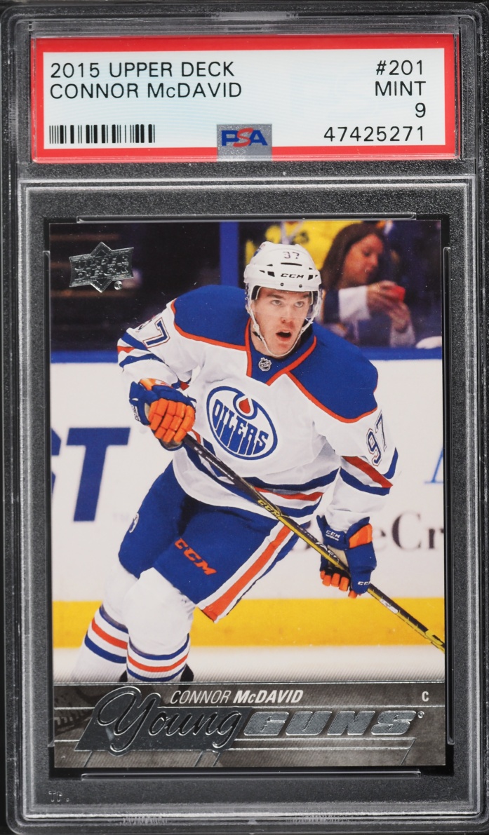 2015 Upper Deck Young Guns Connor McDavid ROOKIE #201 PSA 9 MINT