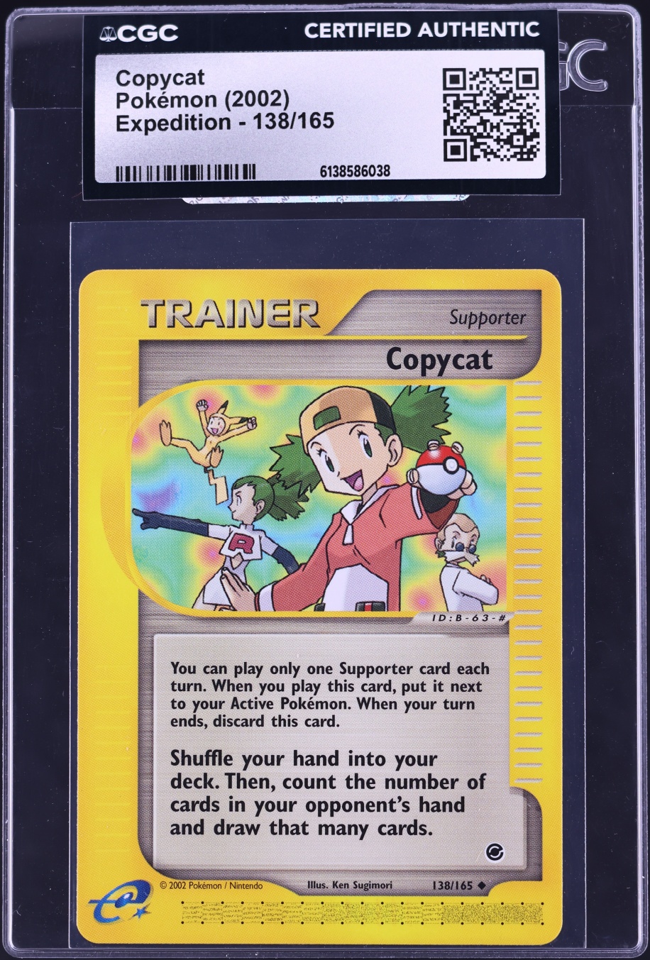 2002 Pokemon Expedition Copycat #138 CGC AUTH