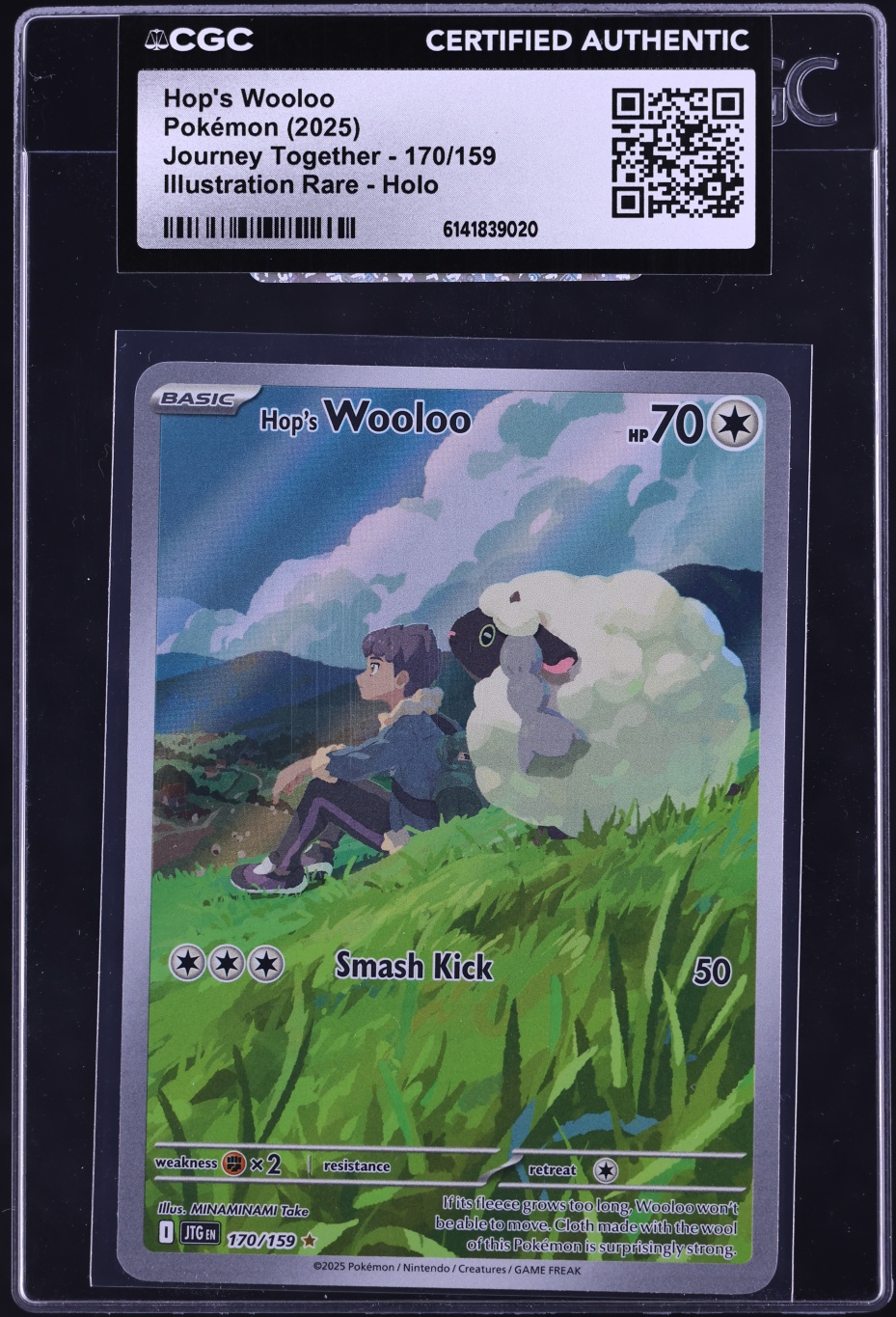 2025 Pokemon Scarlet & Violet Journey Together IR Hop's Wooloo #170 CGC AUTH
