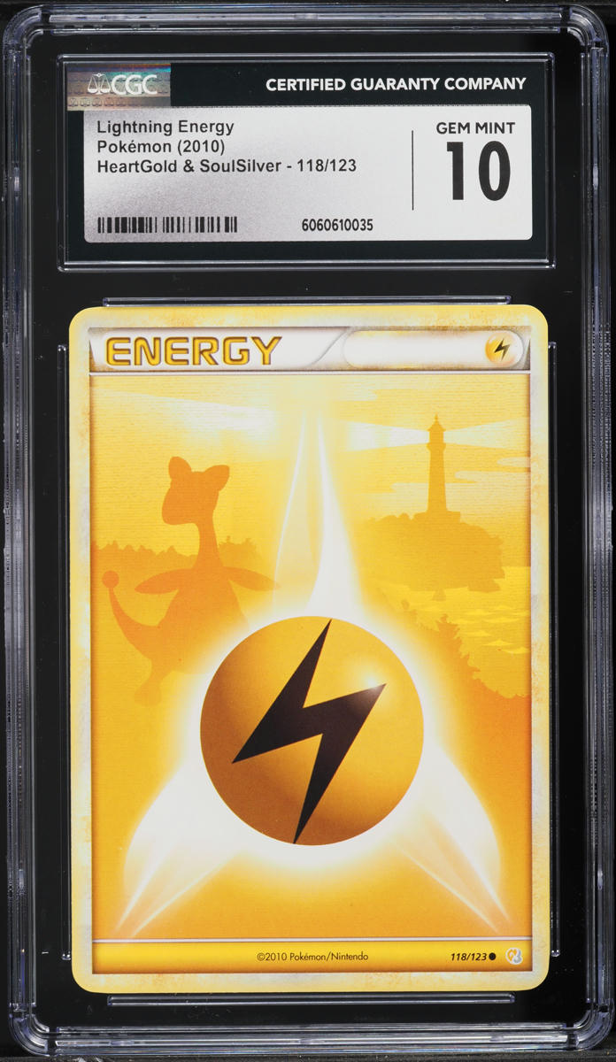 2010 Pokemon HeartGold & SoulSilver Lightning Energy #118 CGC 10 GEM MINT