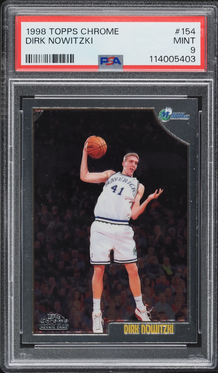 1998 Topps Chrome Dirk Nowitzki ROOKIE #154 PSA 9 MINT