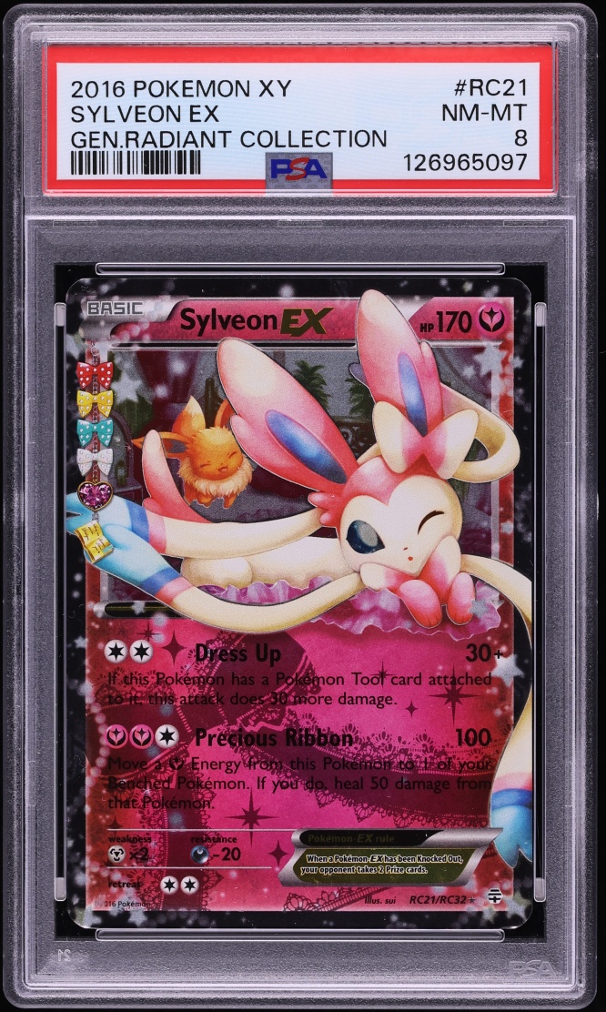 2016 Pokemon XY Generations Radiant Collection Holo Sylveon EX #RC21 PSA 8 NM-MT