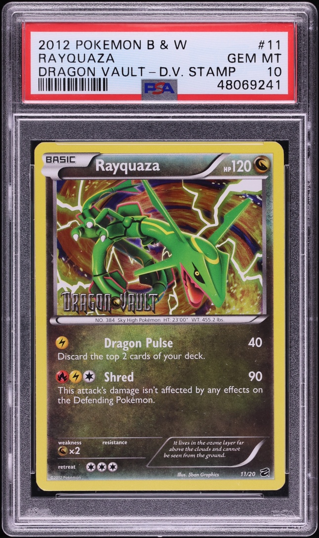 2012 Pokemon Black & White Dragon Vault Rayquaza #11 PSA 10 GEM MINT