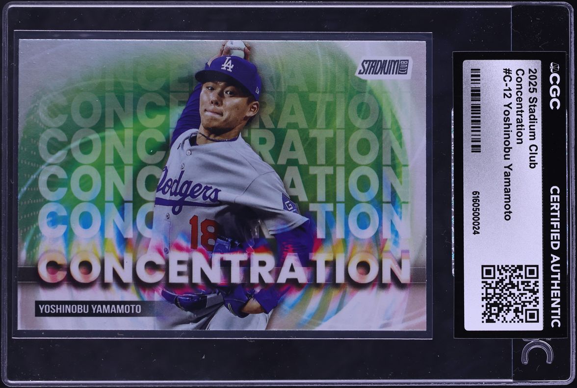 2025 Stadium Club Concentration Yoshinobu Yamamoto #C-12 CGC AUTH