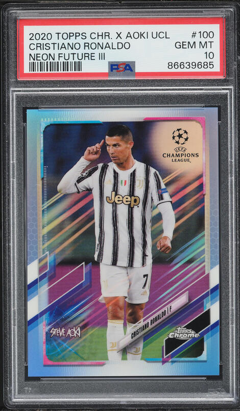 2020 Topps Chrome X Steve Aoki UEFA Gold Cristiano Ronaldo /50