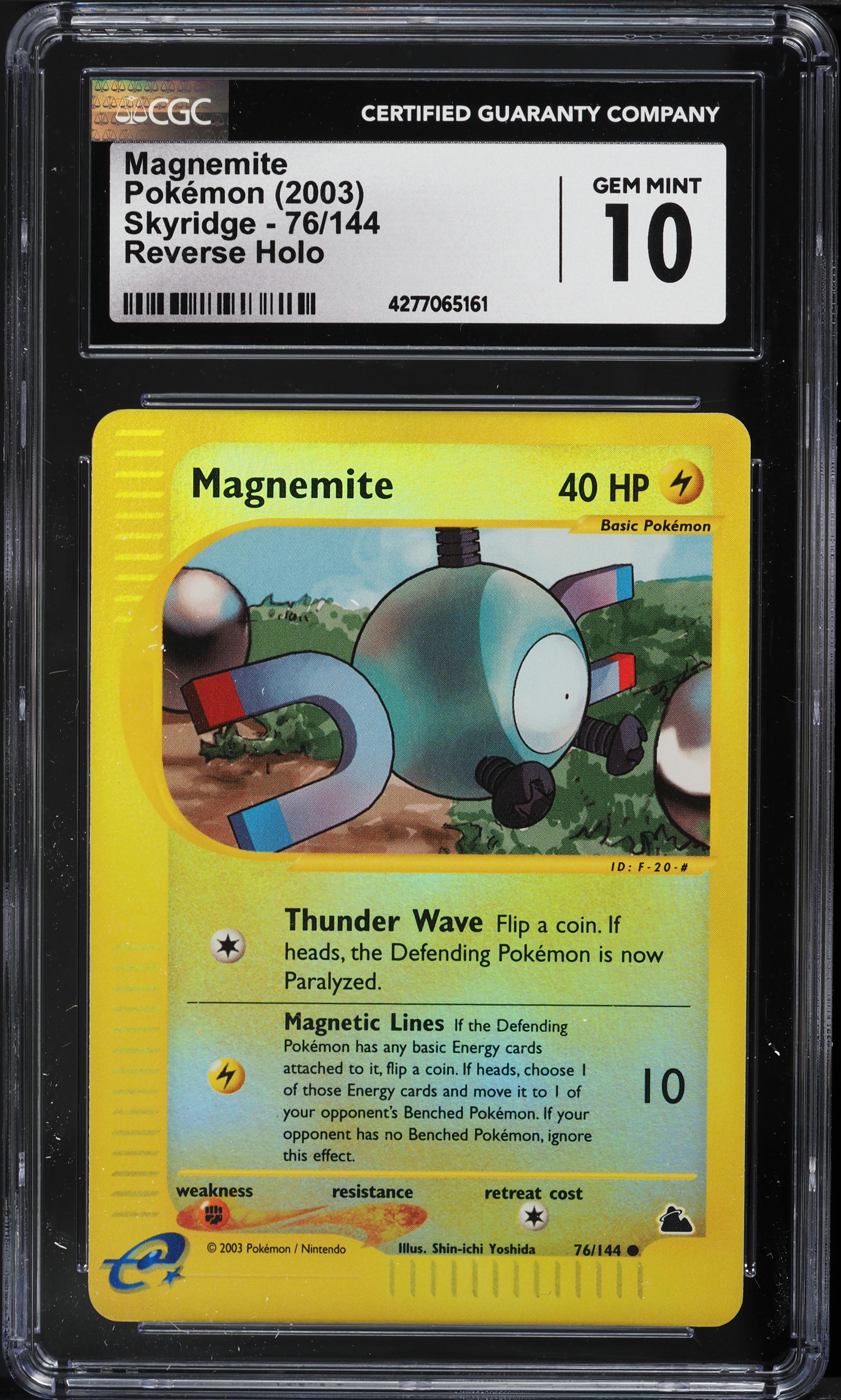 2003 Pokemon Skyridge Reverse Holo Magnemite #76 CGC 10 GEM MINT on ...