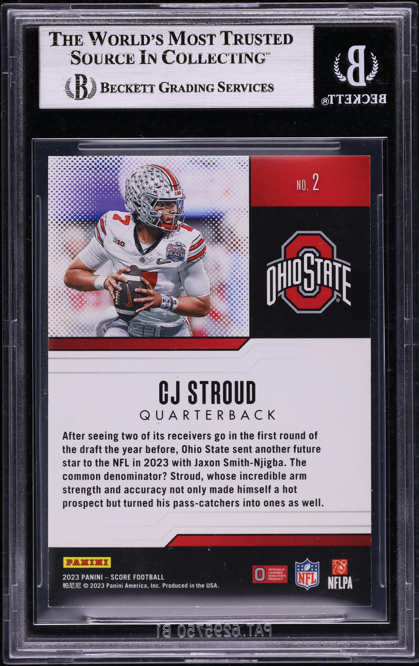 2023 Score Protential C.J. Stroud ROOKIE #2 BGS 9 MINT