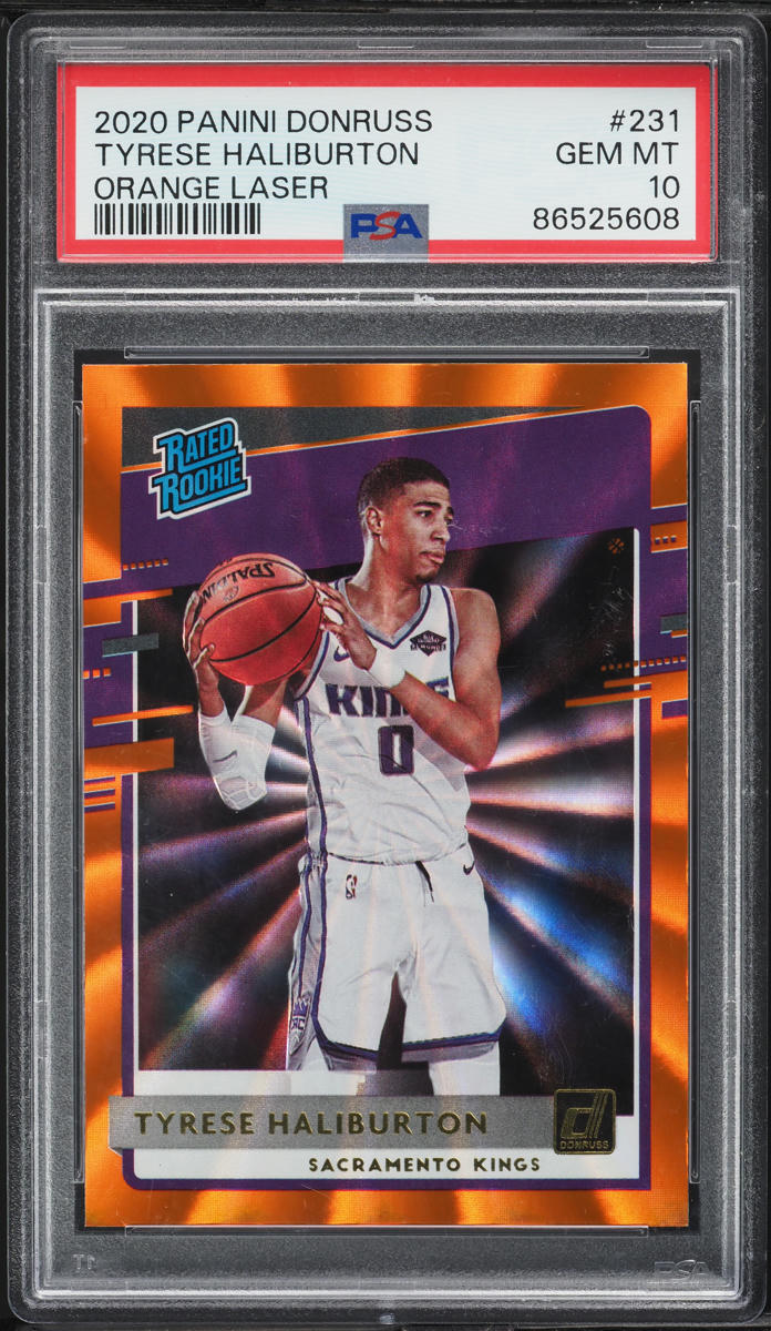 2020 Donruss Orange Laser Tyrese Haliburton ROOKIE #231 PSA 10 GEM MINT