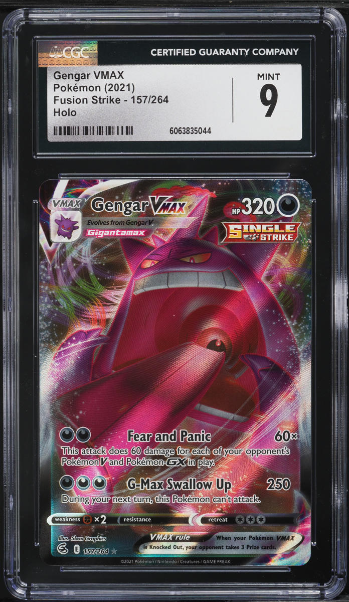 2021 Pokemon Sword & Shield Fusion Strike Gengar VMAX #157 CGC 9 MINT
