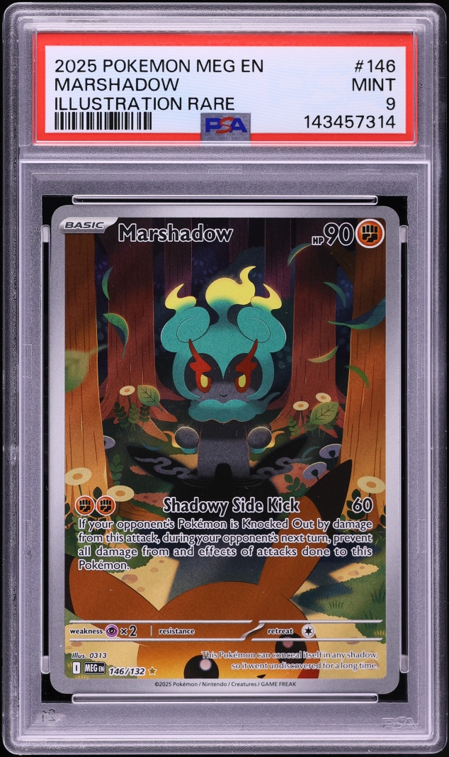 2025 Pokemon Mega Evolution IR Marshadow #146 PSA 9 MINT