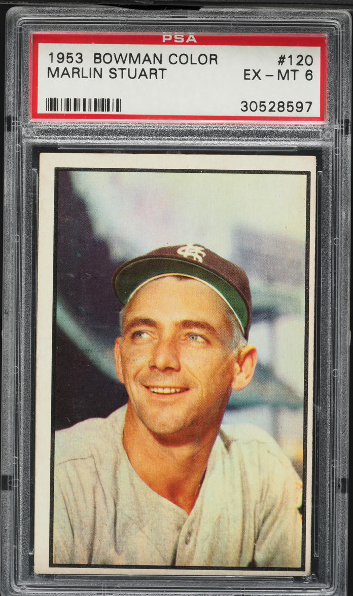 1953 Bowman Color Marlin Stuart #120 PSA 6 EXMT