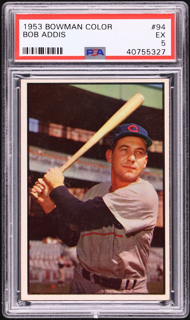 1953 Bowman Color Bob Addis #94 PSA 5 EX