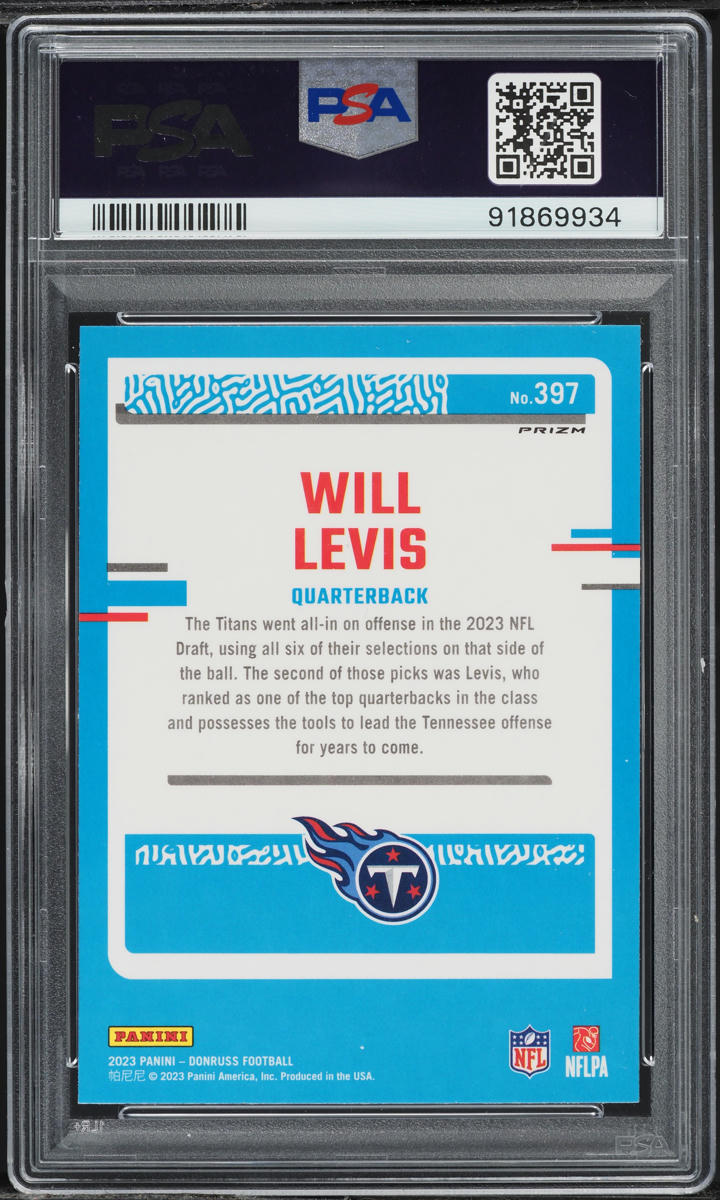 2023 Donruss Optic Preview Red Wave Will Levis ROOKIE #397 PSA 10 GEM MINT