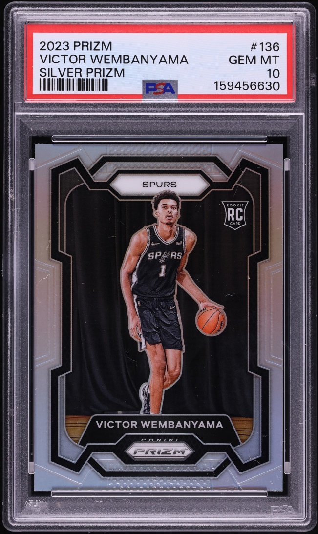 2023 Panini Prizm Silver Victor Wembanyama ROOKIE #136 PSA 10 GEM MINT