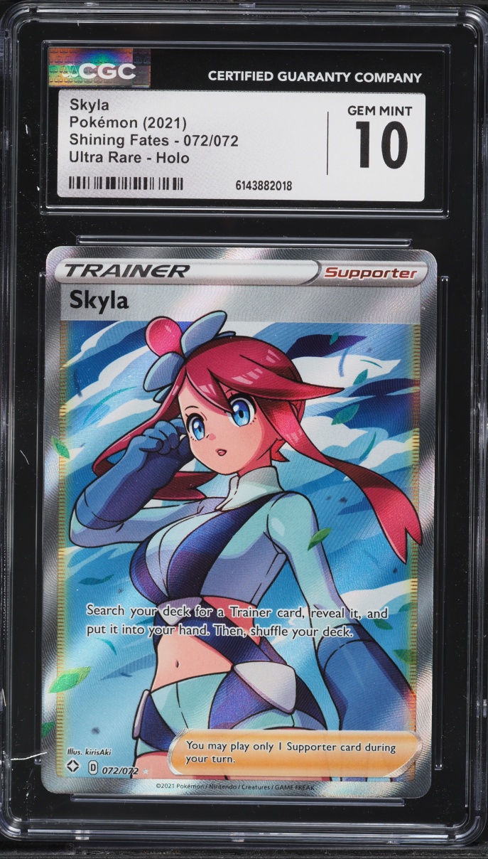 2021 Pokemon Sword & Shield Shining Fates Full Art Skyla #72 CGC 10 GEM MINT