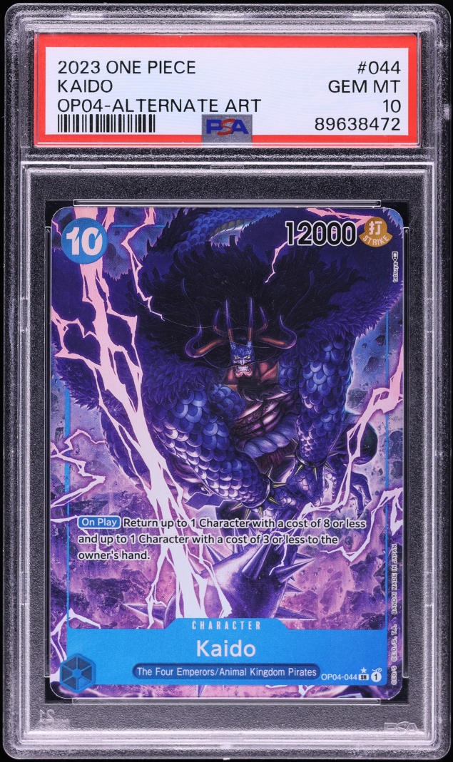 2023 One Piece Kingdoms Of Intrigue SR Alt Art Kaido #0P04-044 PSA 10 GEM MINT