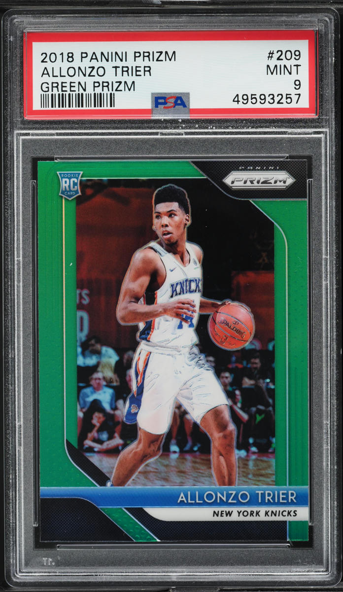 2018 Panini Prizm Green Allonzo Trier ROOKIE #209 PSA 9 MINT