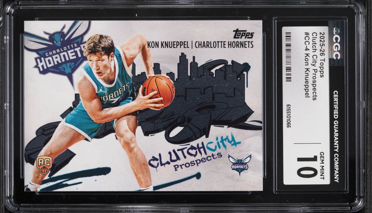 2025 Topps Clutch City Prospects Kon Knueppel ROOKIE #CC-4 CGC 10 GEM MINT