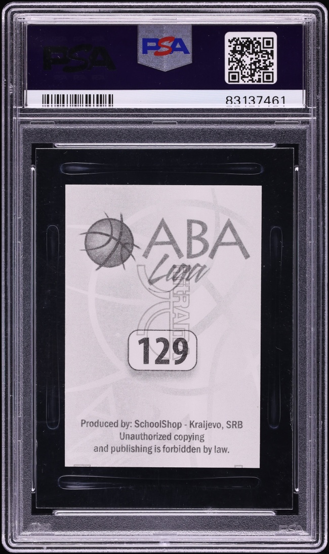 2014 School Shop ABA Liga Nikola Jokic ROOKIE #129 PSA 10 GEM MINT