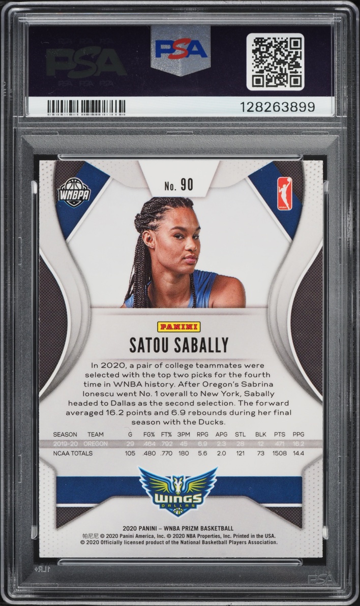 2020 Panini Prizm WNBA Satou Sabally ROOKIE #90 PSA 9 MINT